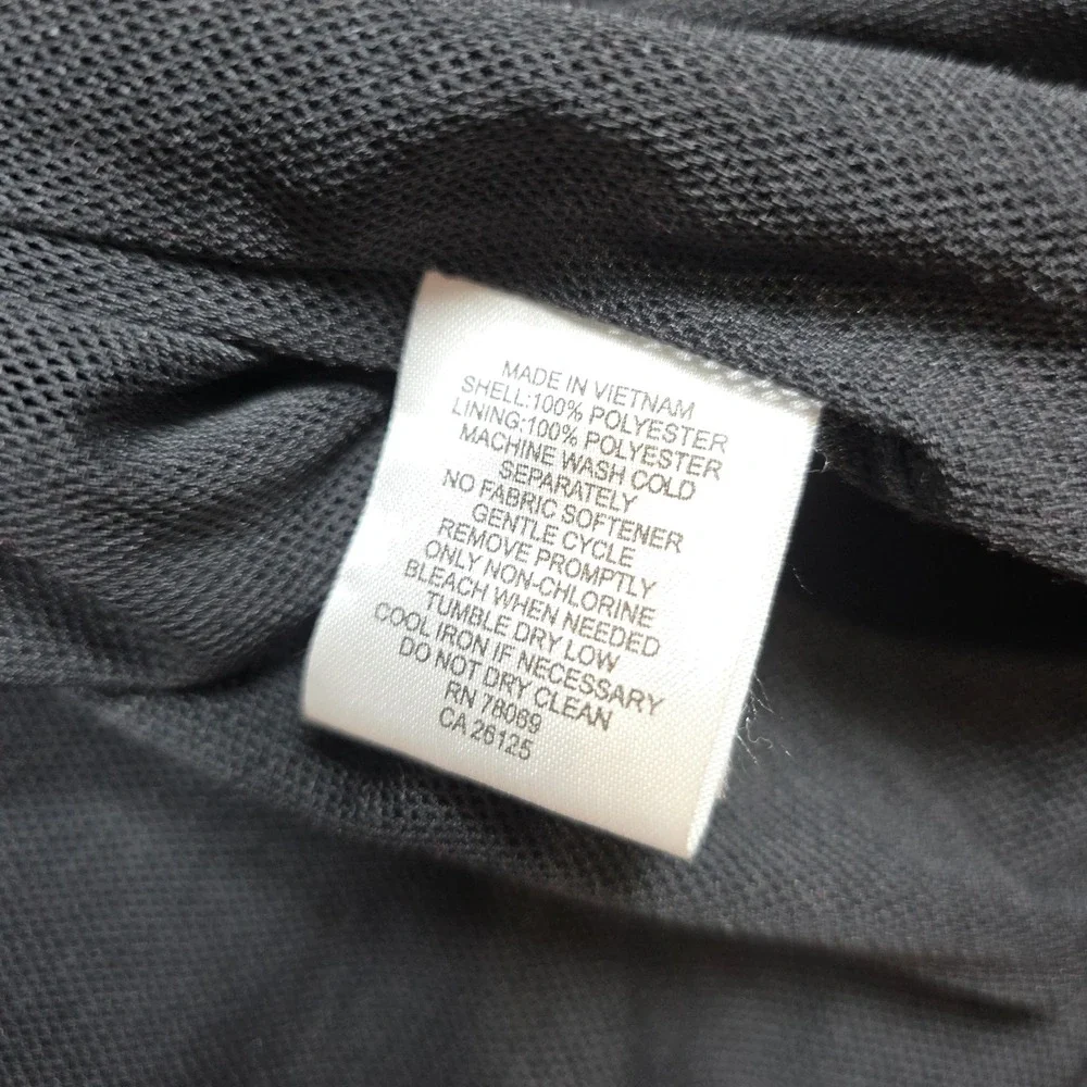 Ashworth Jacket‎ Mens Size L Black Bomber Full Zip Snap Weather Performance
